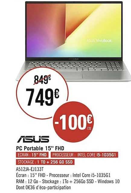 pc portable 15" fhd asus