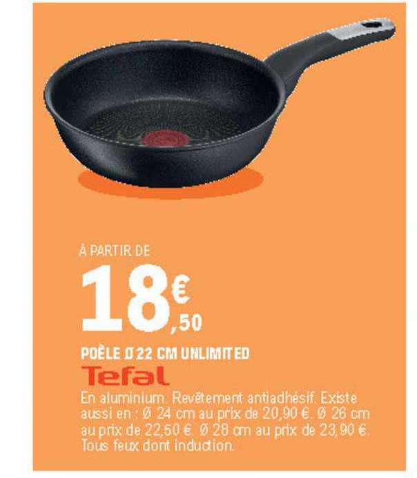 Poêle 22 Cm Unlimited Tefal