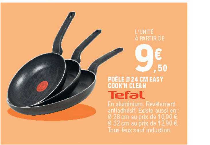 poêle easy cook'n clean tefal