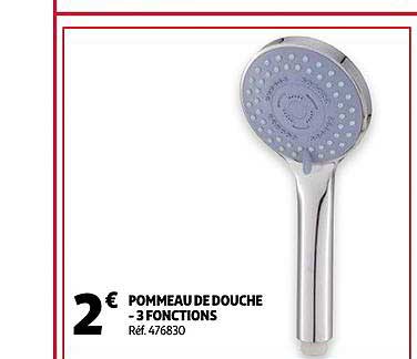pommeau de douche - 3 fonctions
