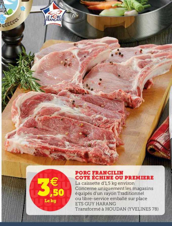 Porc Francilin Côte échiné Ou Première