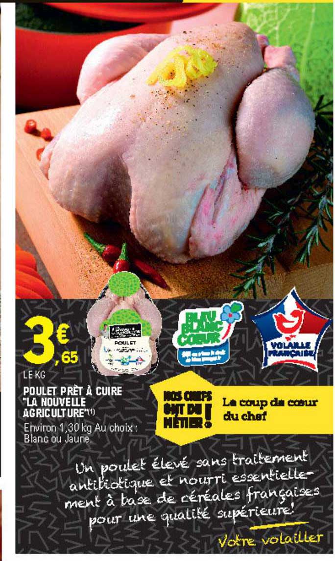 poulet prêt à cuire "la nouvelle agriculture"