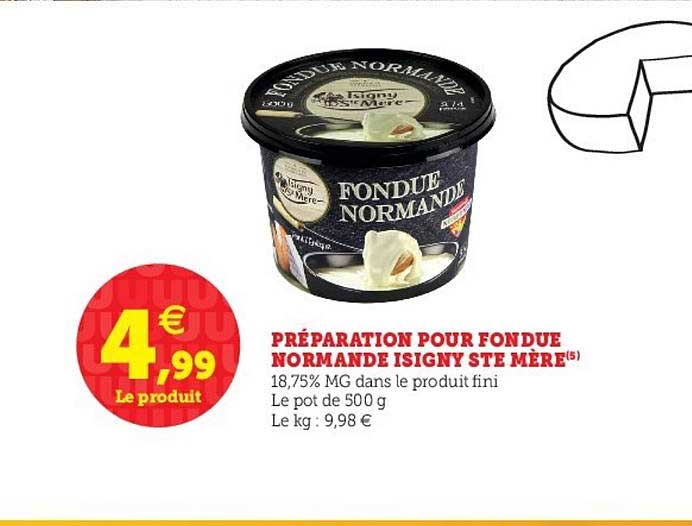 préparation pour fondue normande isigny ste mère