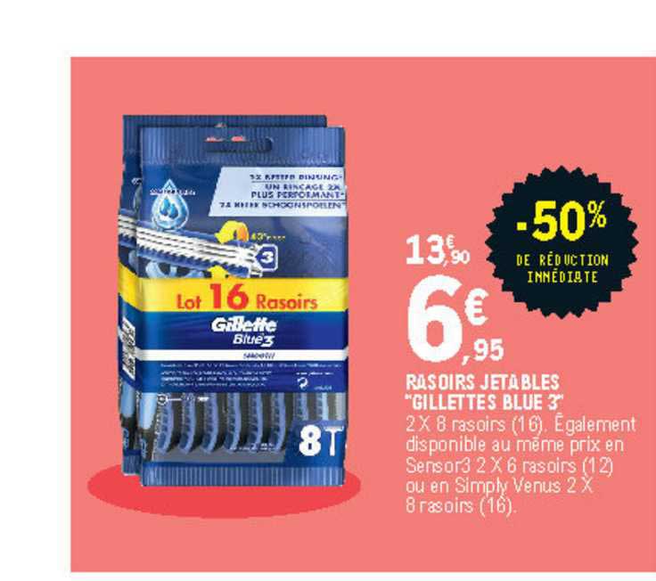 rasoirs jetables "gillettes blue 3"