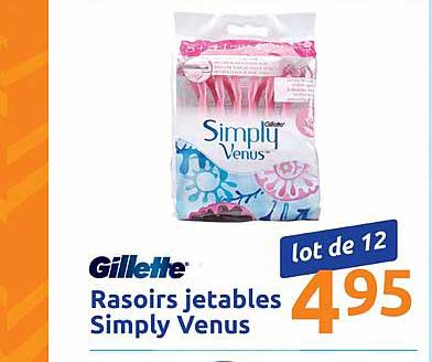 rasoirs jetables simply venus gillette