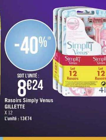 rasoirs simply venus gillette