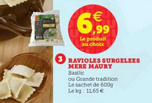 ravioles surgelées mère maury