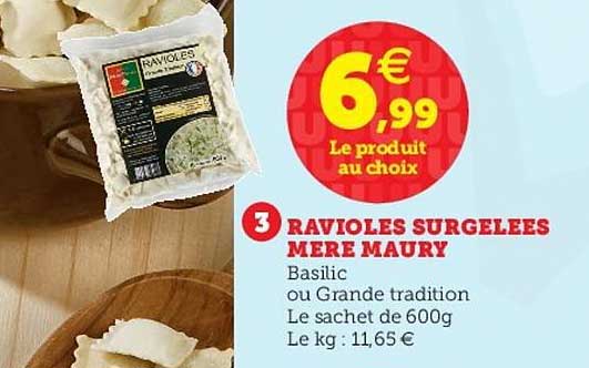 ravioles surgelées mère maury