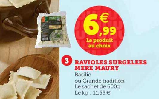 ravioles surgelées mère maury