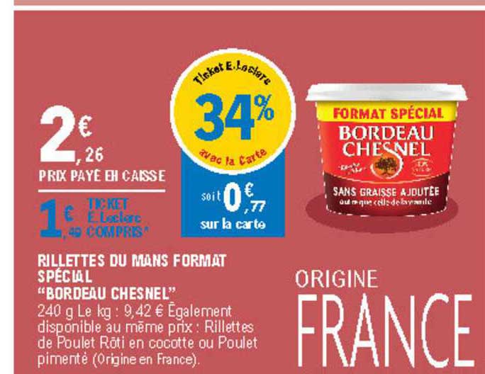 rillettes du mans format spécial "bordeau chesnel"
