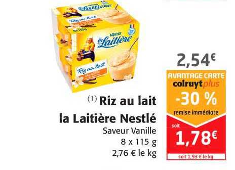 Riz Au Lait La Laitière Nestlé