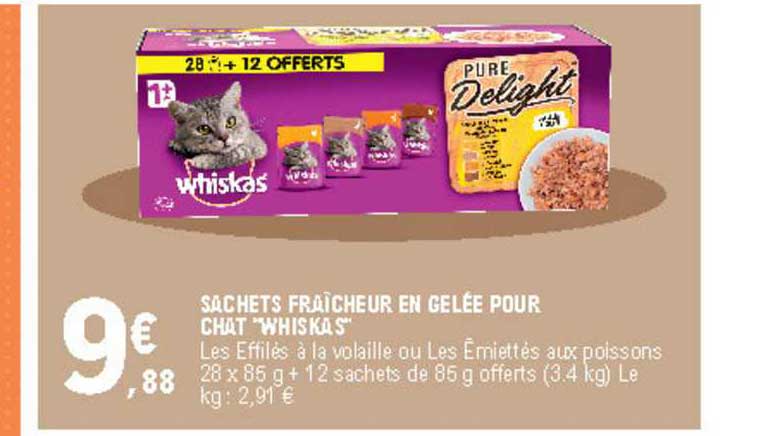 Sachets Fraîcheur En Gelée Pour Chat "whiskas"