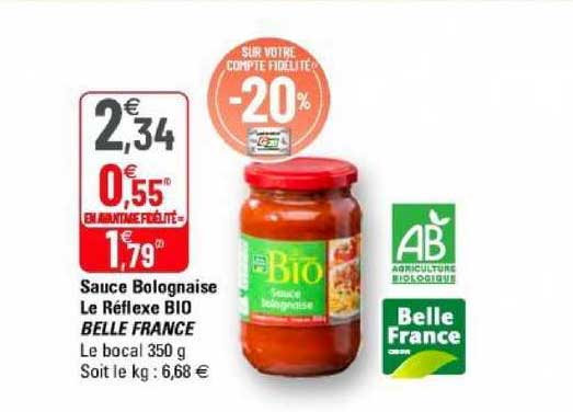 sauce bolognaise le réflexe bio belle france
