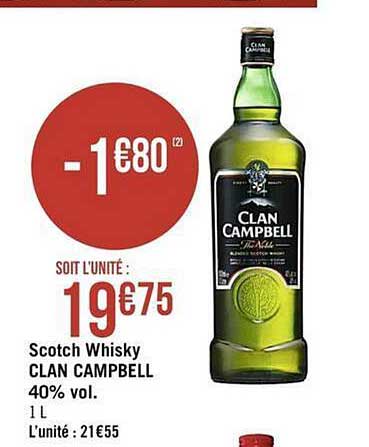 scotch whisky clan campbell 40% vol.