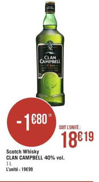 scotch whisky clan campbell 40% vol.