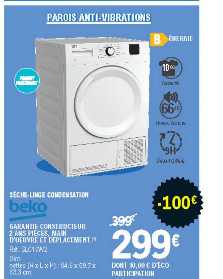 sèche-linge condensation beko