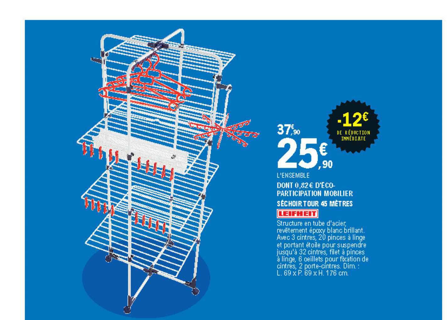 séchoir tour 45 mètres leifheit