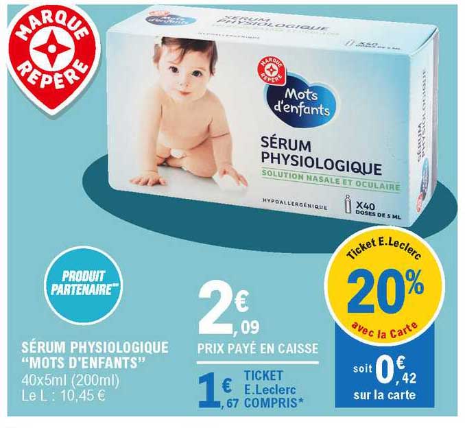 sérum physiologique "mots d'enfants"