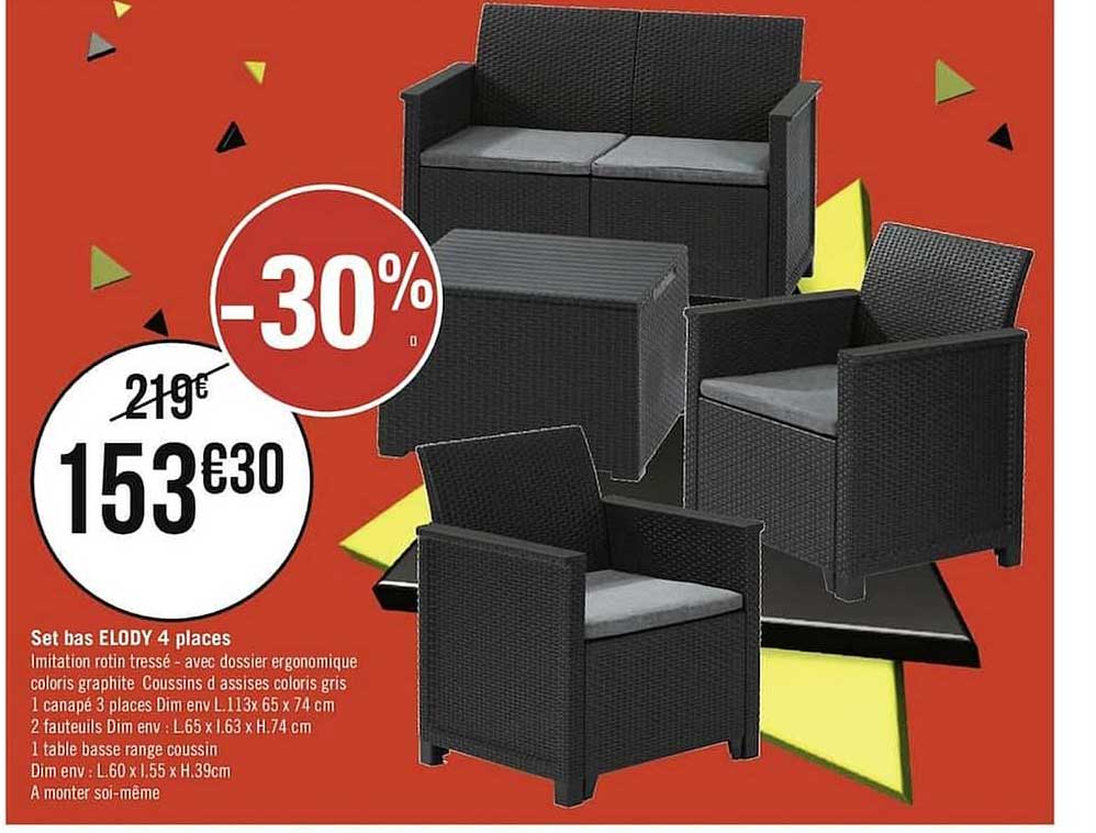 set bas elody 4 places