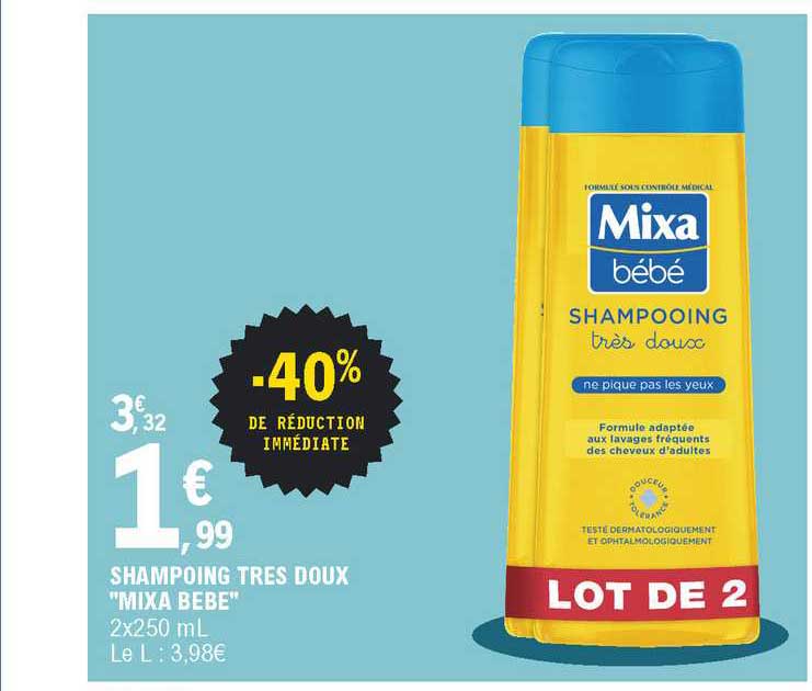 shampoing très doux "mixa bébé"
