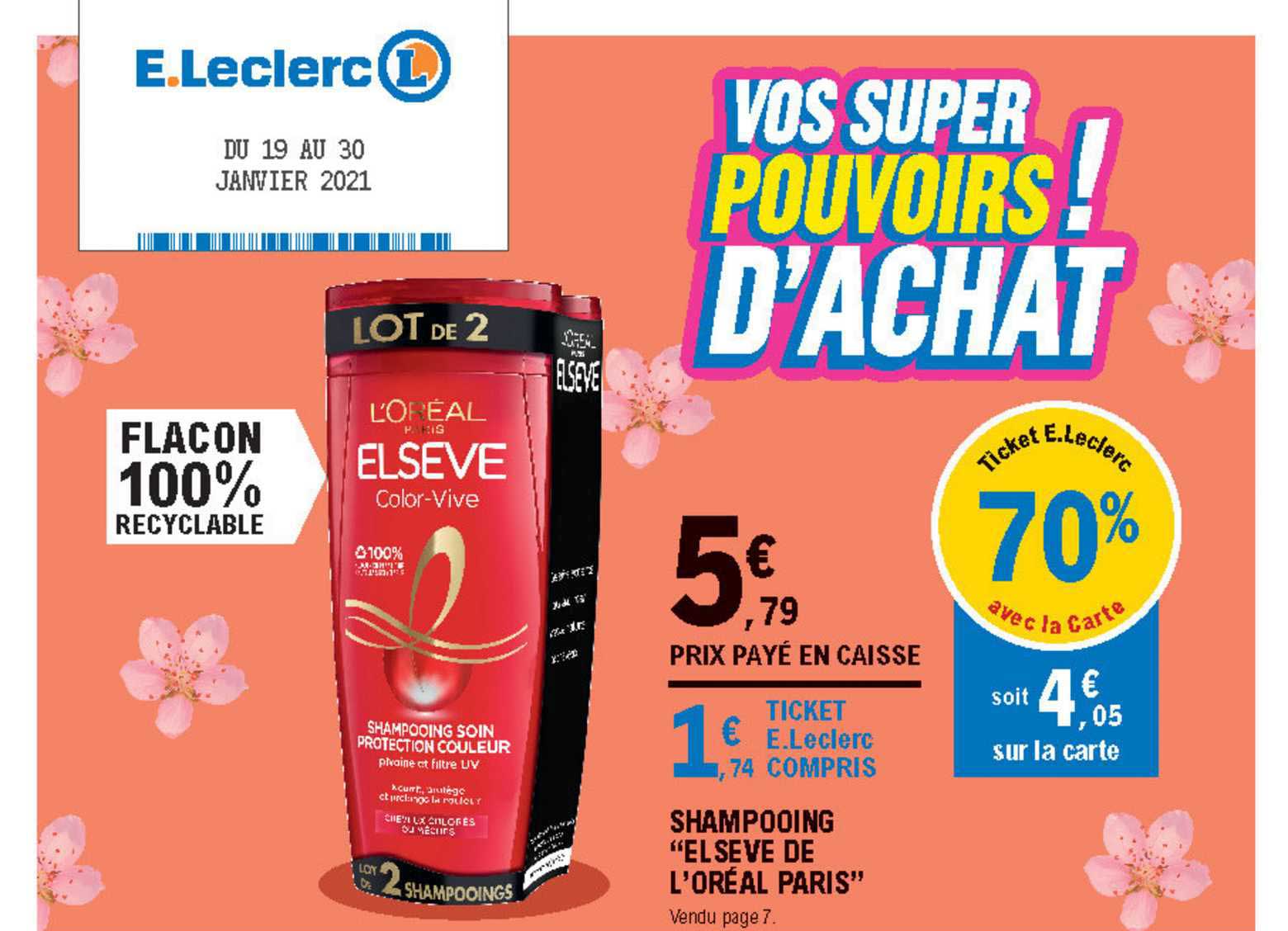 Shampooing "elsève De L'oréal Paris"