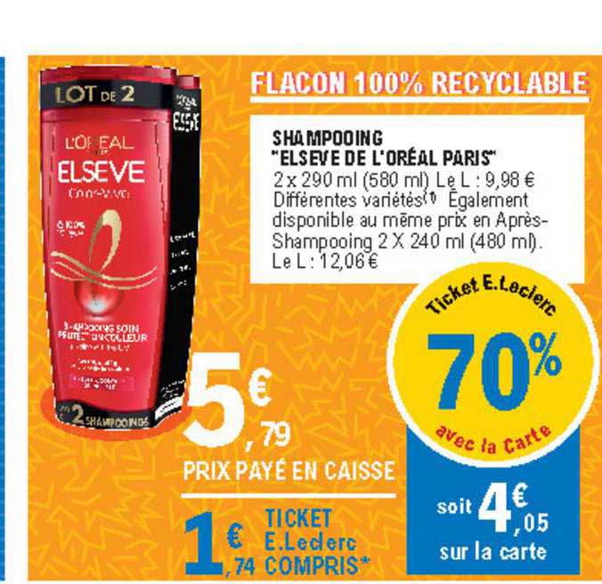 Shampooing "élsève De L'oréal Paris"
