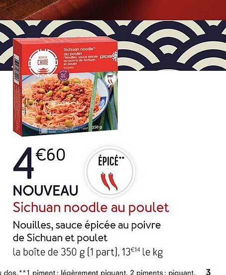 Sichuan Noodle Au Poulet