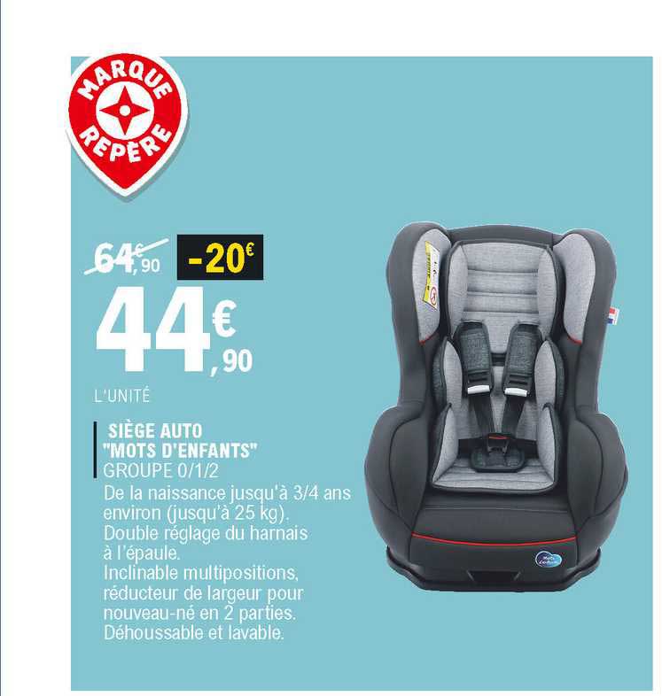 siège auto "mots d'enfants"