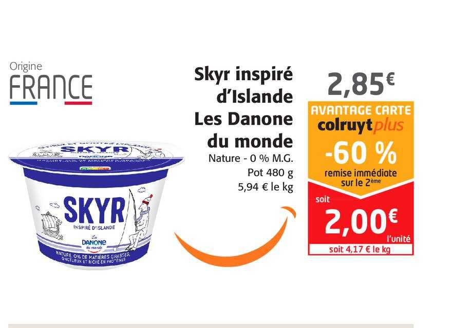 Skyr Inspiré D'islande Les Danone Du Monde