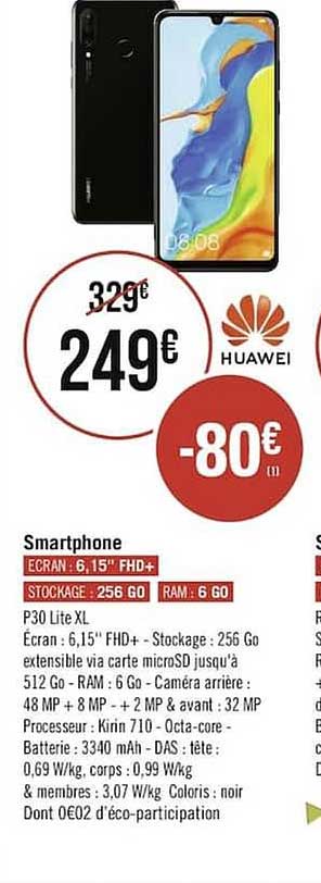 smartphone huawei p30 lite xl