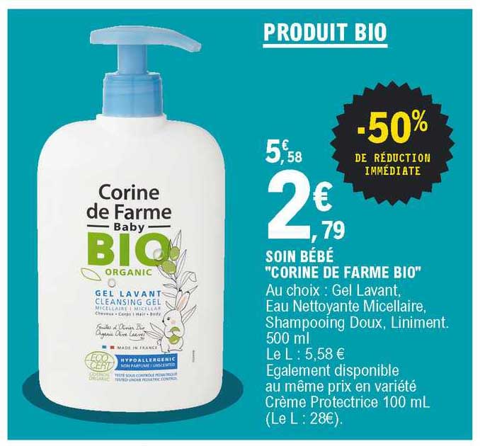soin bébé "corine de farme bio"