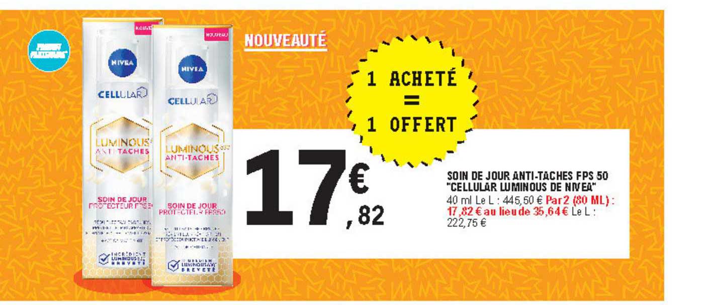 soin de jour anti-taches fps 50 "cellular luminous de nivea"