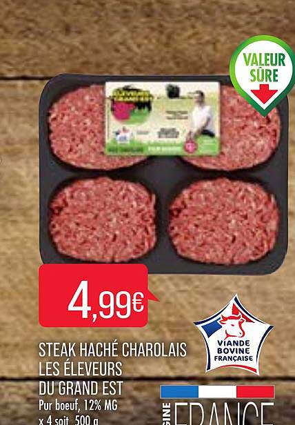steak haché charolais les éleveurs du grand est
