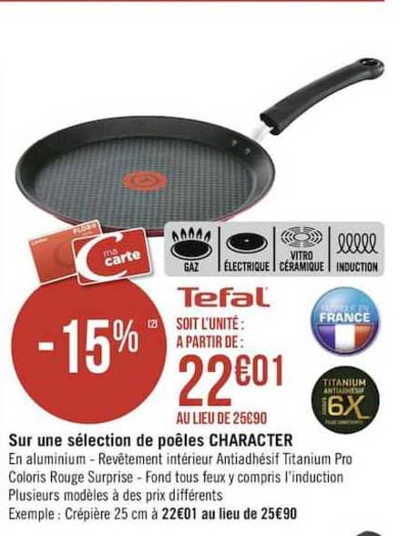 sur une sélection de poêles character