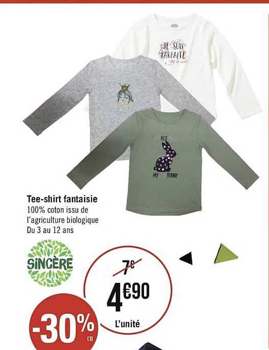 tee-shirt fantaisie sincère