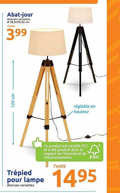 trépied pour lampe , abat-jour