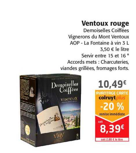 ventoux rouge demoiselles coiffées