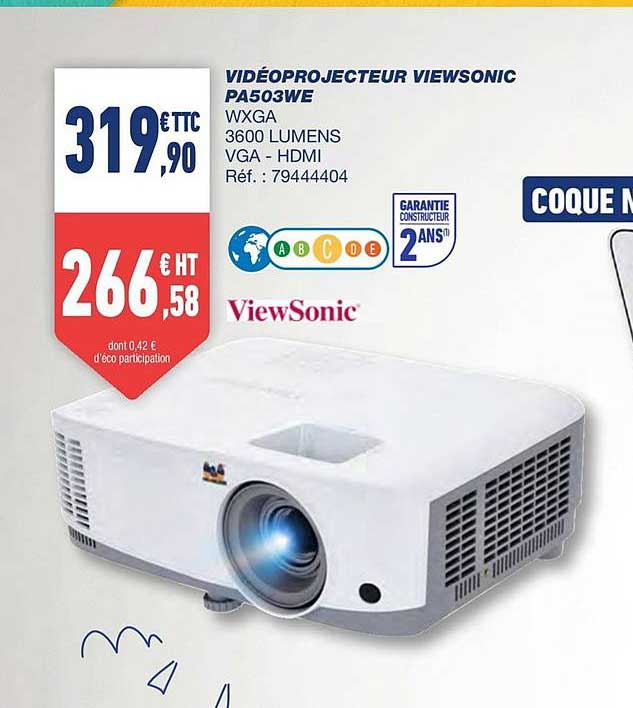 vidéoprojecteur viewsonic pa503we