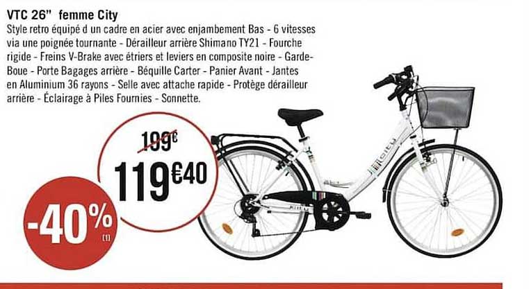 vtc 26" femme city
