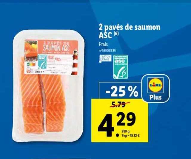 2 Pavés De Saumon Asc