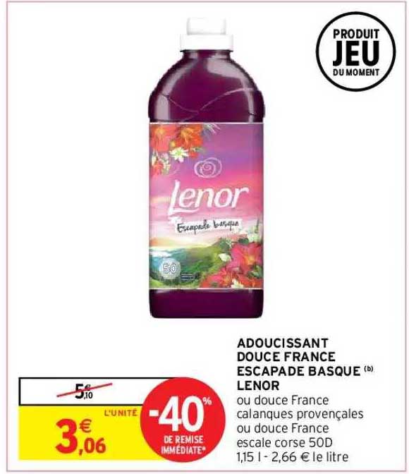 adoucissant douce france escapade basque lenor