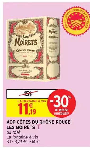 Aop Côtes Du Rhône Rouge Les Moirêts