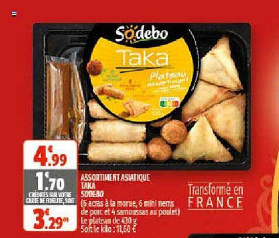 assortiment asiatique taka sodebo