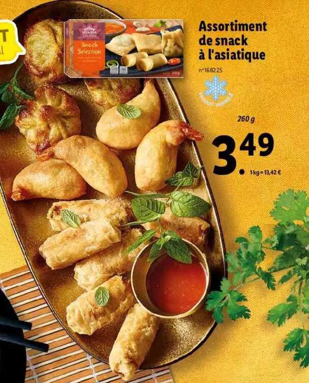 assortiment de snack à l'asiatique