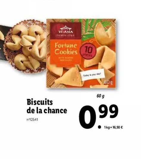 biscuits de la chance