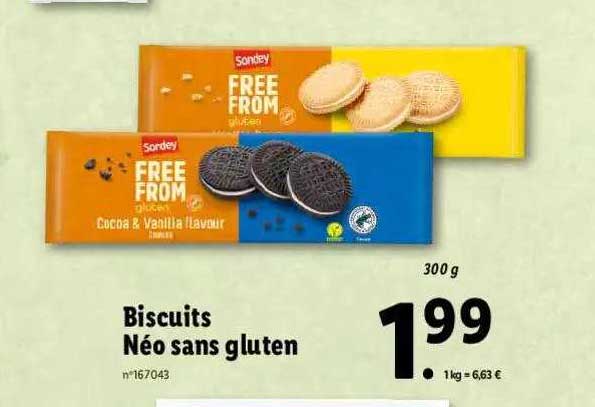 Biscuits Néo Sans Gluten Sondey