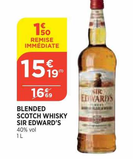 blended scotch whisky sir edward's
