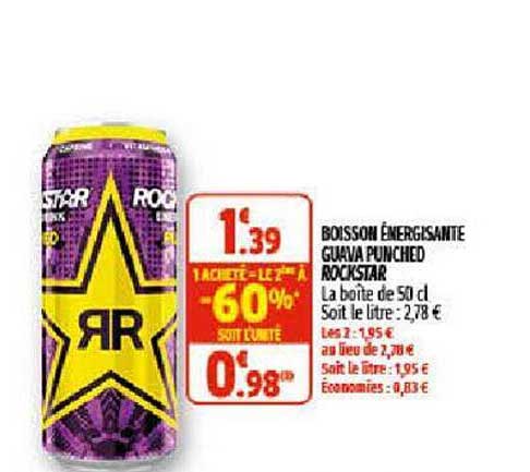Boisson énergisante Guava Punched Rockstar