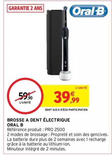 brosse à dent électrique oral b