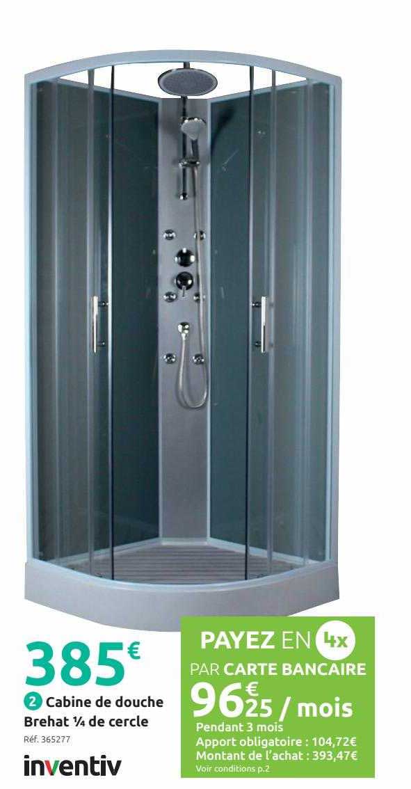cabine de douche brehat 1-4 de cercle inventiv